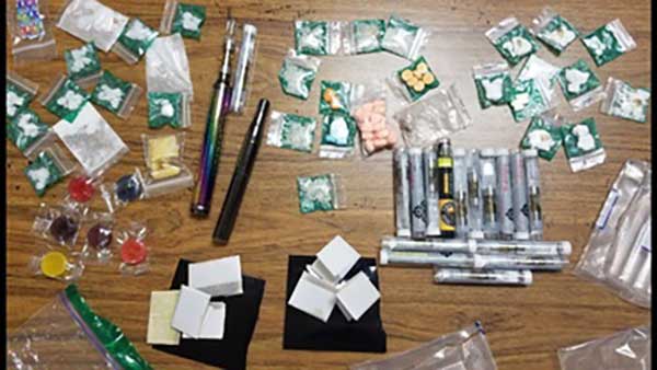 ISP Photo of Numerous drugs found during a traffic stop in Operation Blue Anvil